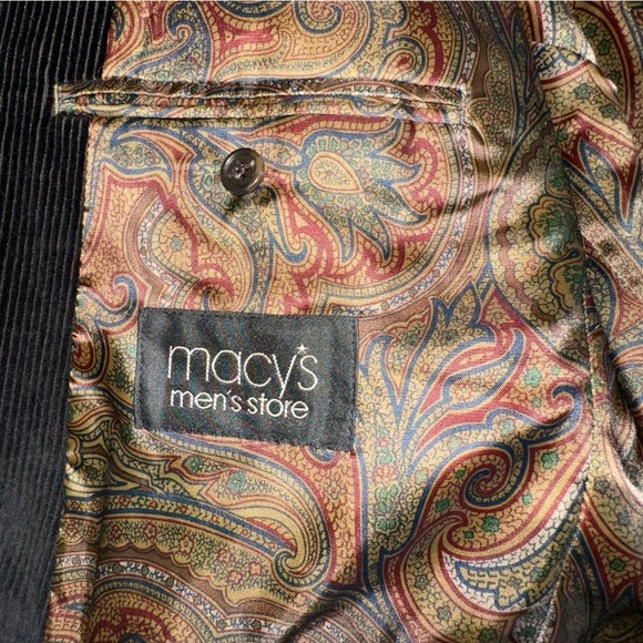 Lauren Ralph Lauren Black Corduroy 2 Button Front Sport Coat Elbow Patches 40S - Picture 7 of 7